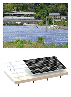 Hệ thống lắp đặt PV năng lượng mặt trời bằng nhôm 500mm Mặt đất bê tông MGAS-I
